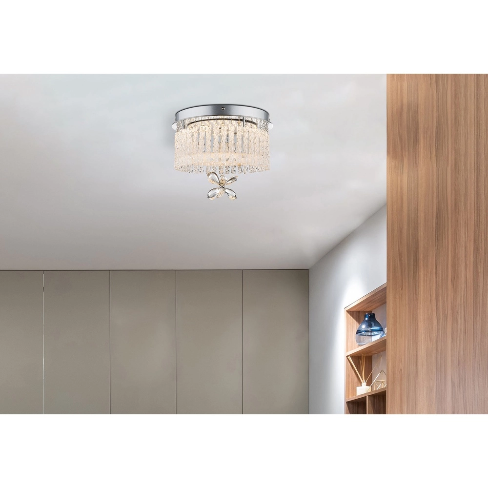 Lampe de plafond ronde Mathilda Chrome Globo 9007371334346