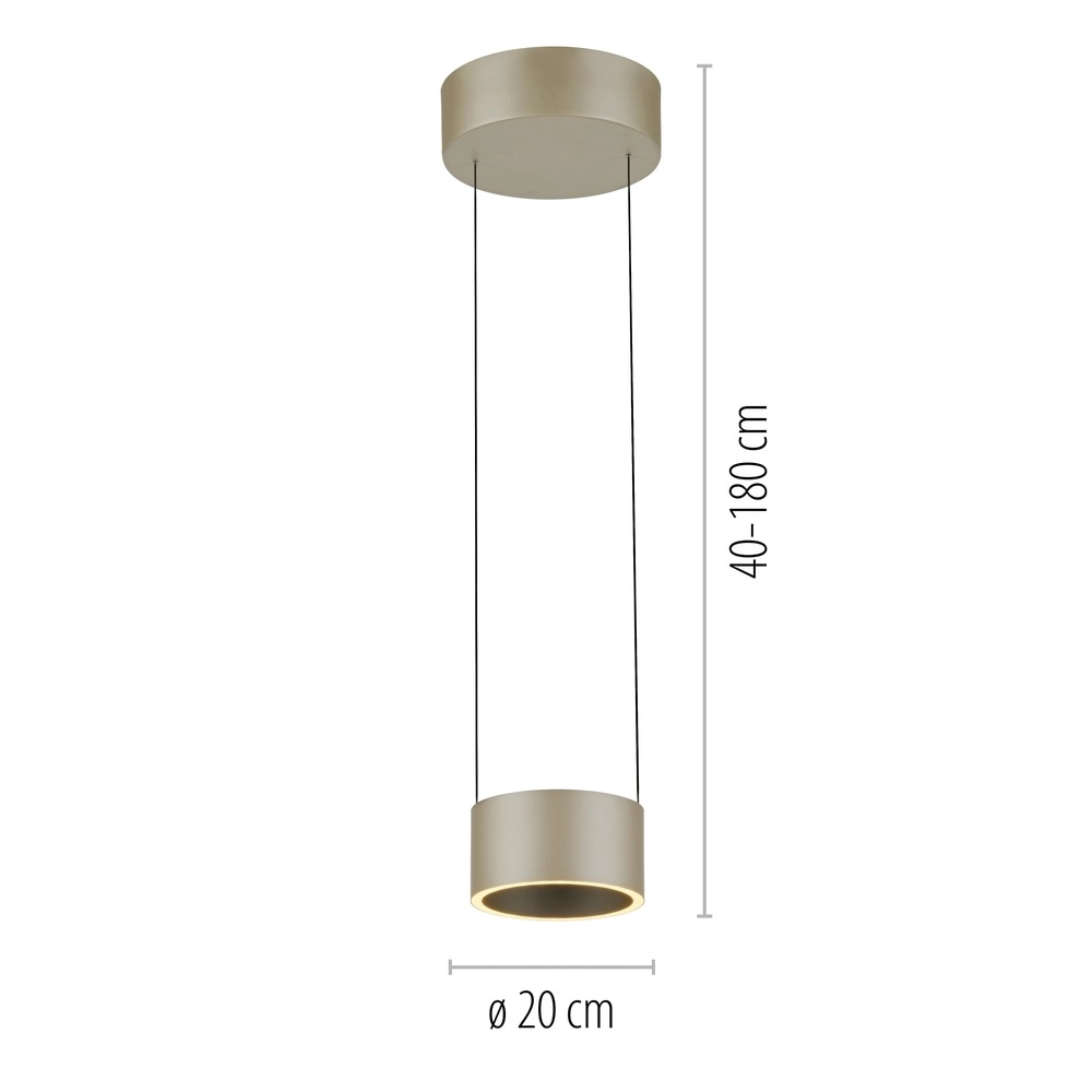 Suspension LED de conception Pure Clipse Bronce Paul Neuhaus 4012248396308