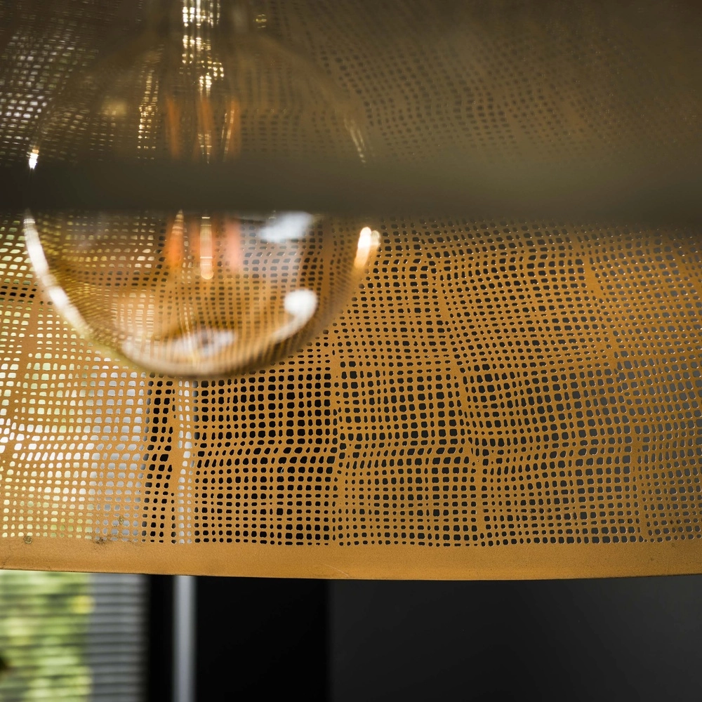 Lampe suspendue en treillis métallique Cosmic Ø 92cm - bronze cuivré Lyora 8716803511071