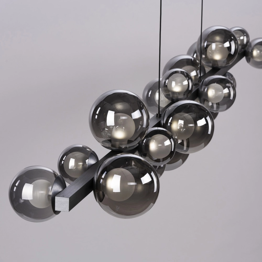 Lampe pendante de table à manger Pure E-Popup 18L - avec verre fumé Paul Neuhaus 4012248396452