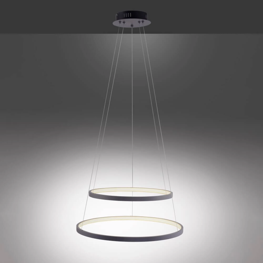 Lampe suspendue ronde Circle anthracite Just Light 4043689960353