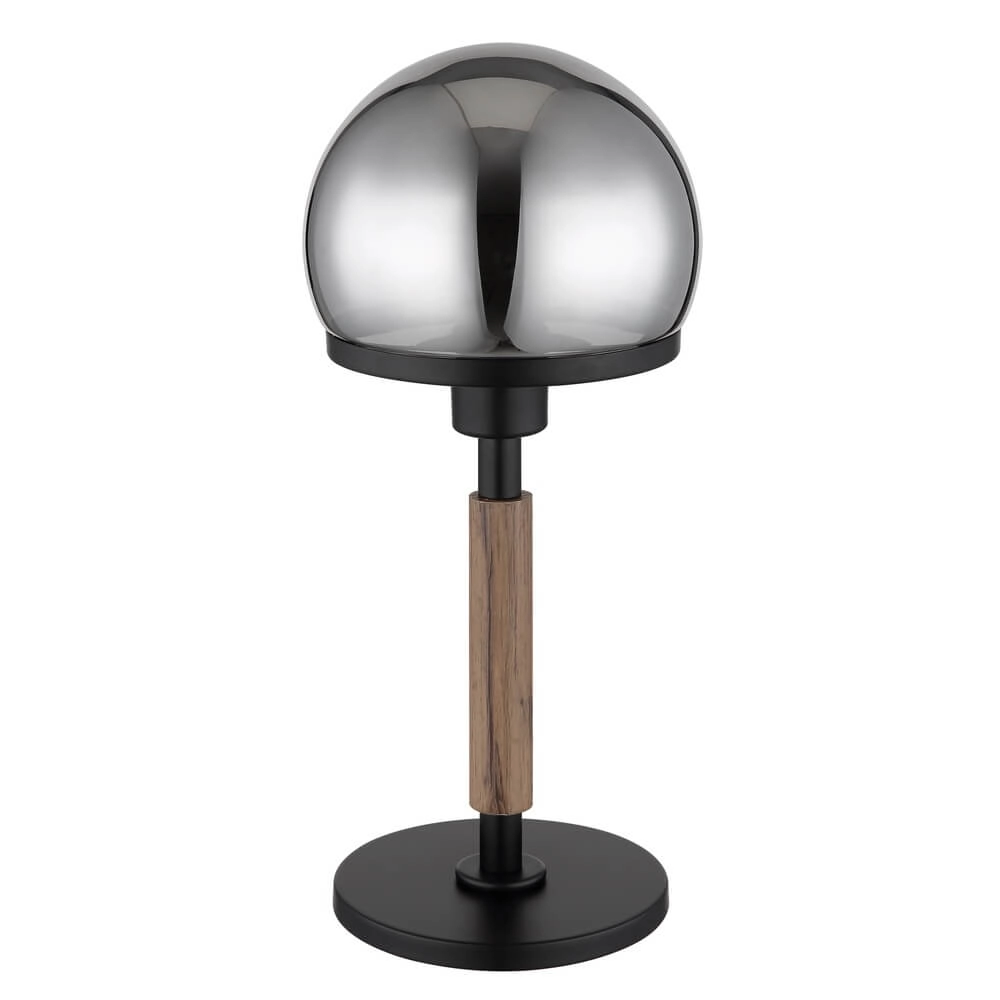 Lampe de table Haku noir avec verre fumé Globo 9007371447695