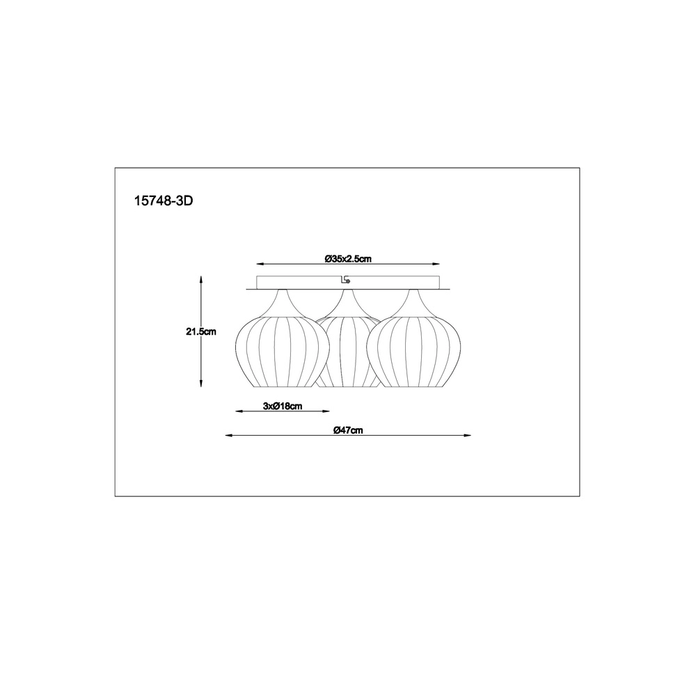 Lampe de plafond Sander Plusieurs couleurs de verre Globo 9007371506132
