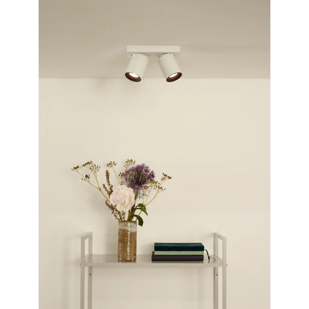 Projecteur de plafond Nigel Blanc à deux lumières Lucide 5411212092564