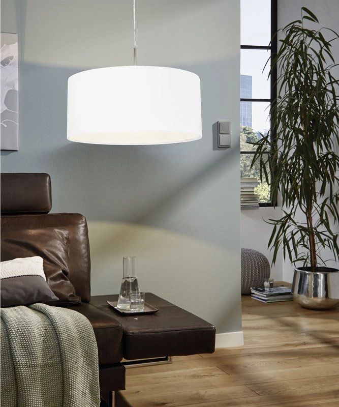 Lampe à suspension Pasteri 53cm blanc Eglo 9002759315757