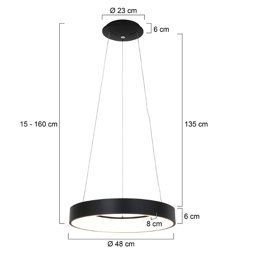 Lampe suspendue à LED Ringlede Ø 48 cm Steinhauer 8712746132847
