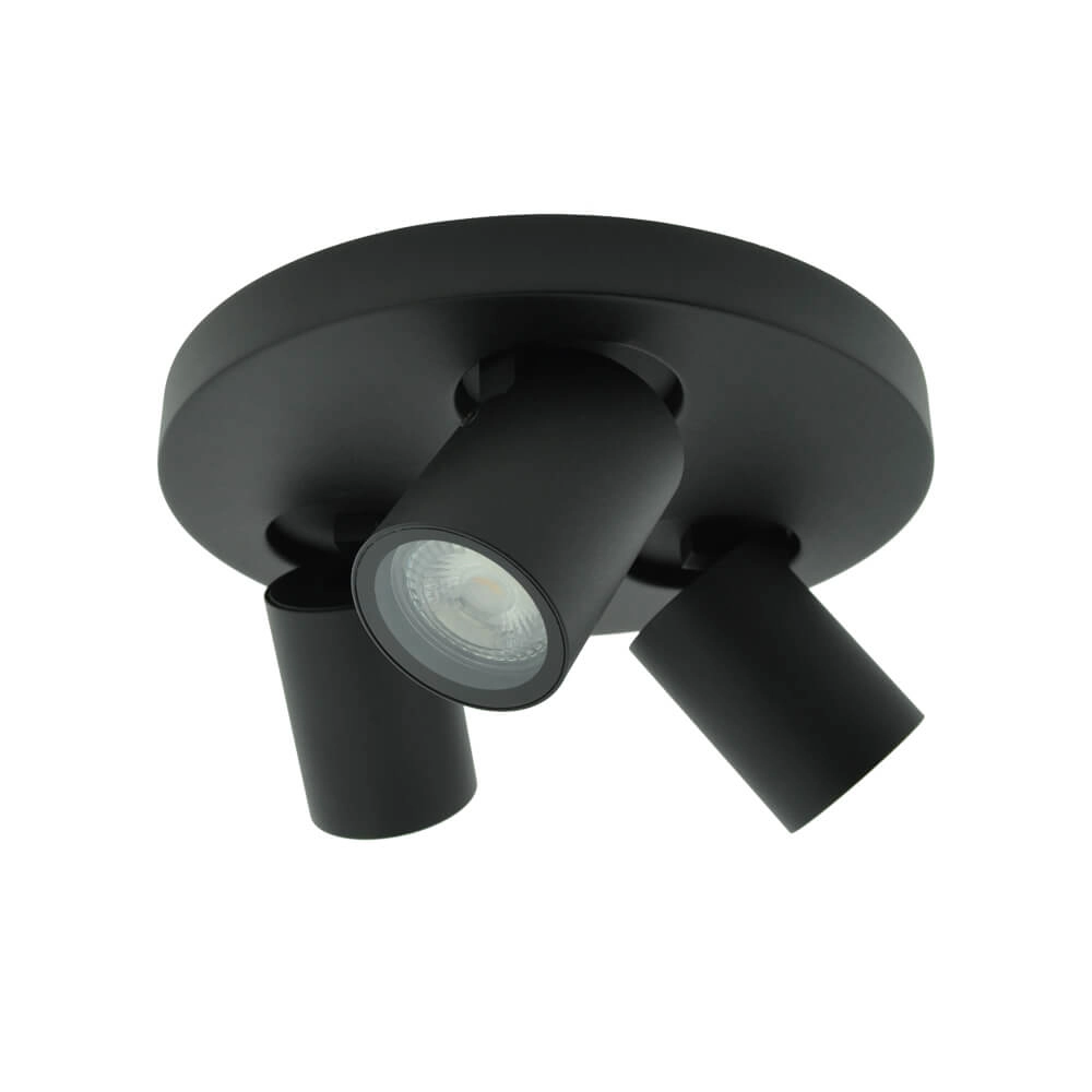 Spot de salle de bain noir Seller - IP44 3 lumières Lyora 5053423187761