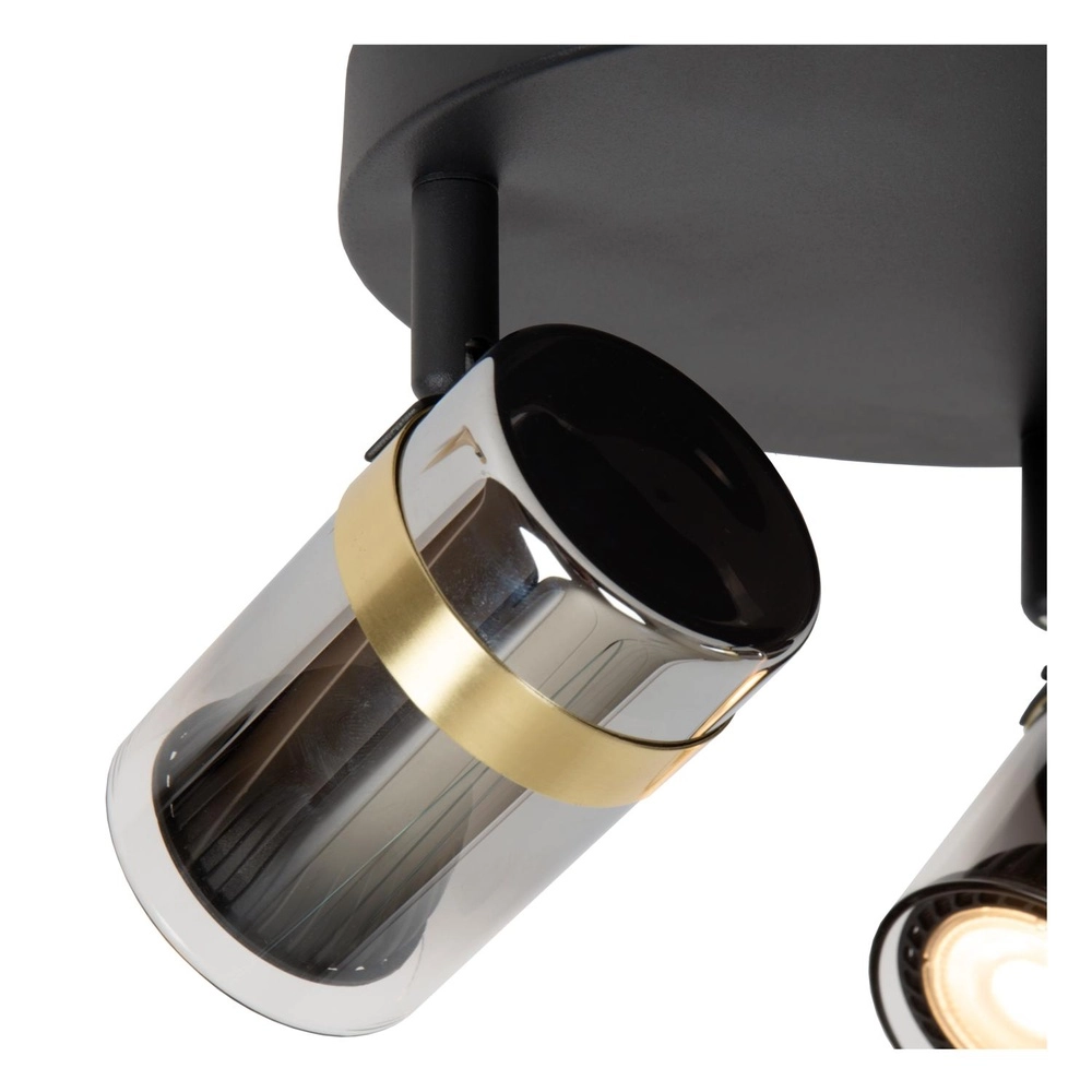 Projecteur de plafond Upton Noir à 3 lumières Lucide 5411212570048