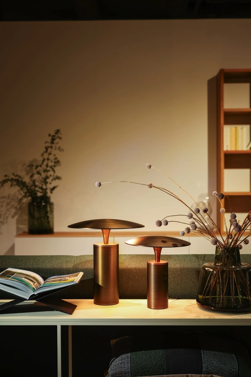 Lampe de table LED Jess Ø 26,5 cm - bronze ETH 8720195311119