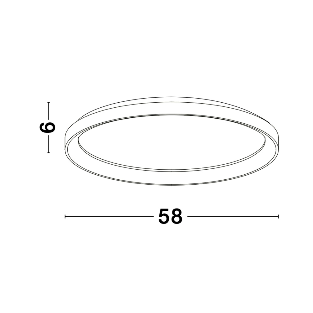 Plafonnier design Pertino Ø 58cm blanc Lyora 5212017446008