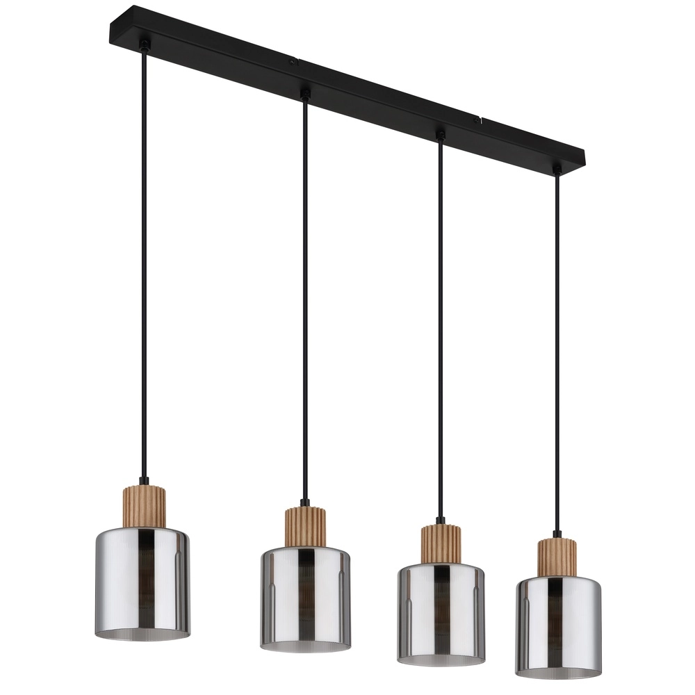 Lampe pendante de conception Aleidis Noir à 4 lumières Globo 9007371515219