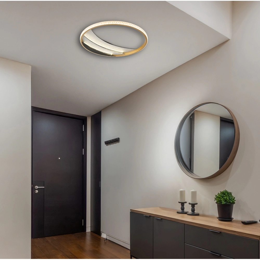 Lampe de plafond unique Constance noir avec or Ø 41cm Globo 9007371566846