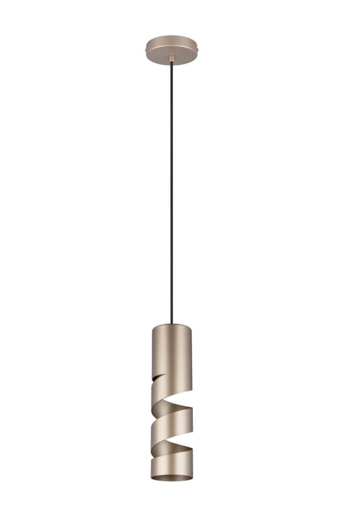 Lampe suspendue tube Stream Ø 8cm - laiton mat Trio 4017807613971