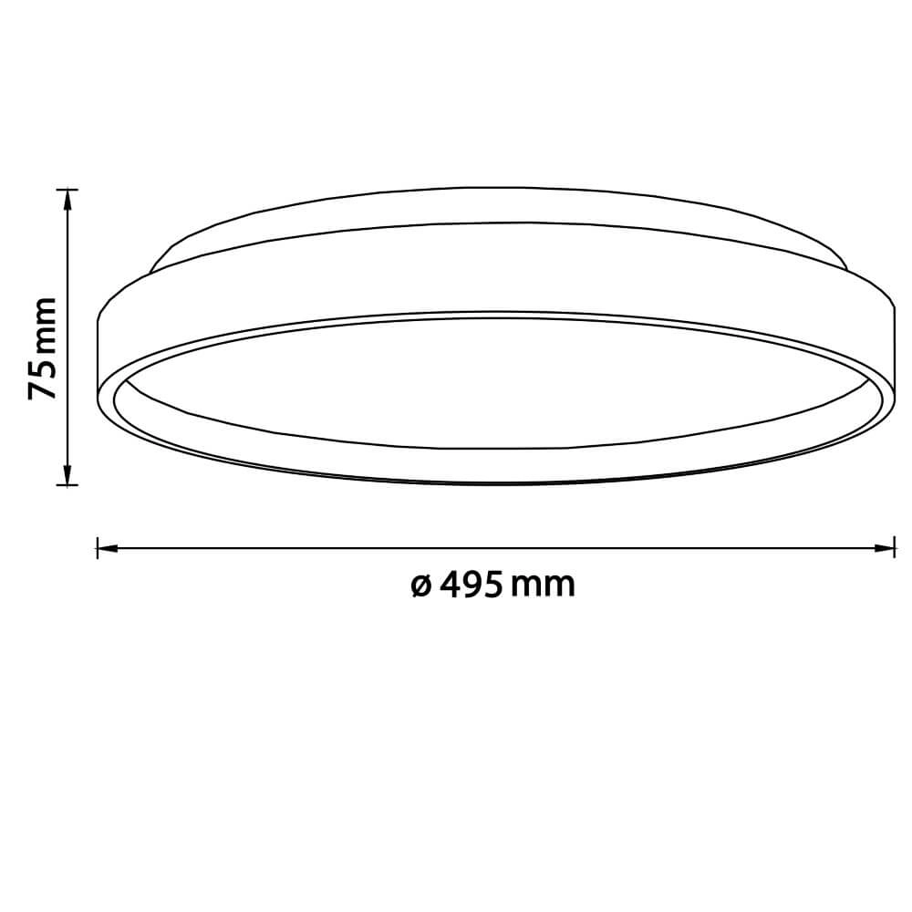 Plafonnier Alson Ø 49,5cm blanc avec bois Brilliant 4004353411274