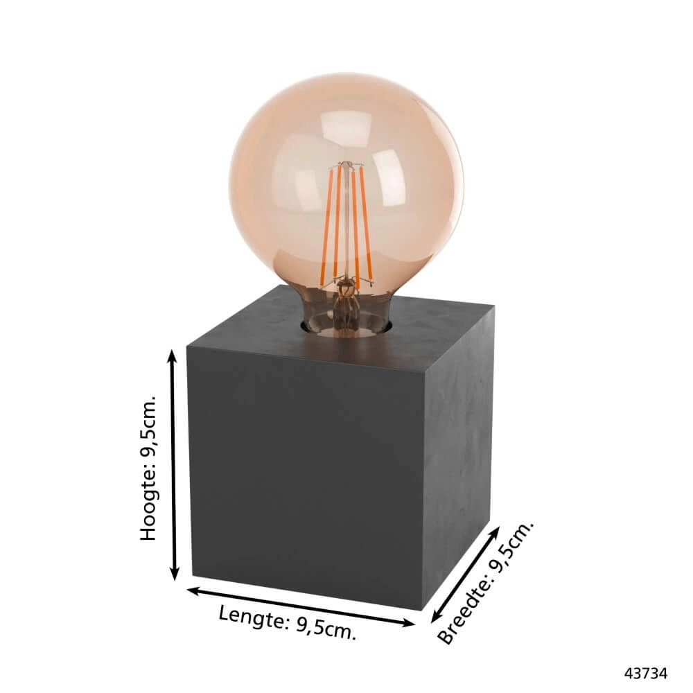 Lampe de table Prestwick 2 Bois sombre Eglo 9002759437343