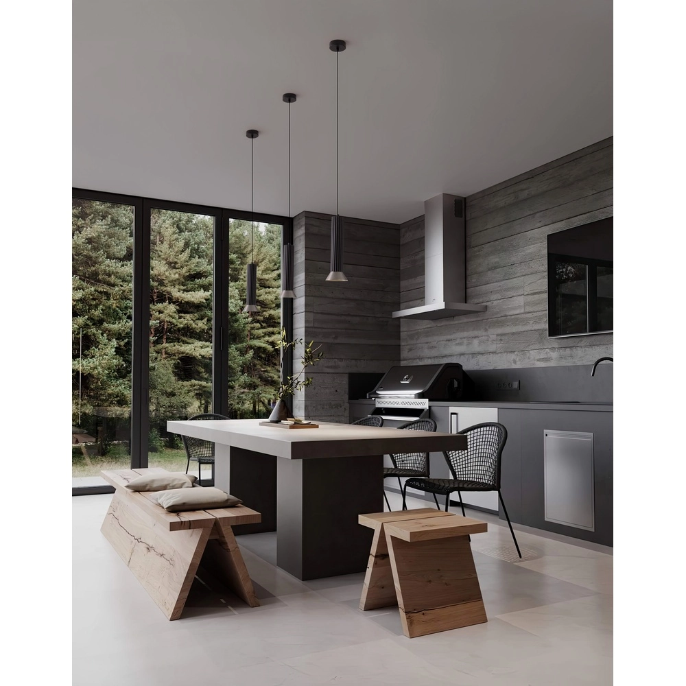 Suspension Luvia noir avec bronze Lyora 5212017475589