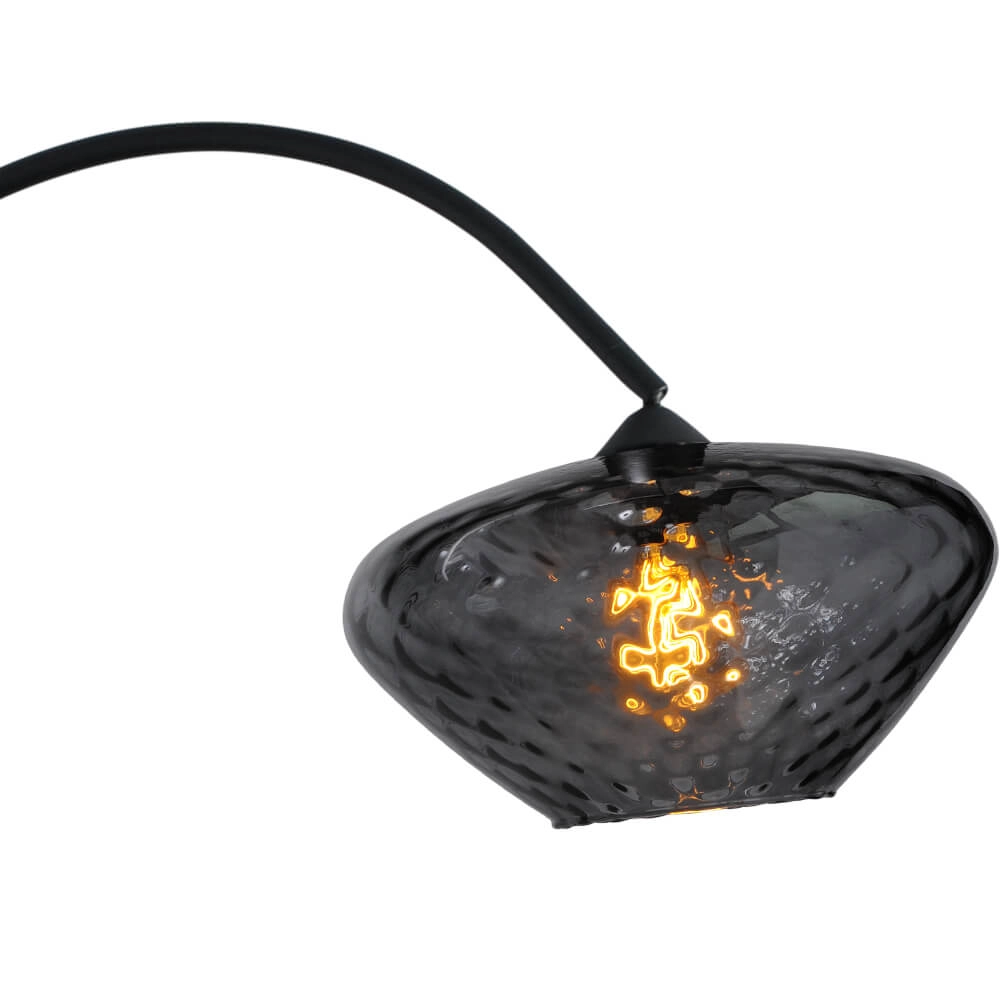 Lampe à arc Porto Verre fumé Blossom - Ø 30cm Masterlight 8718121268903