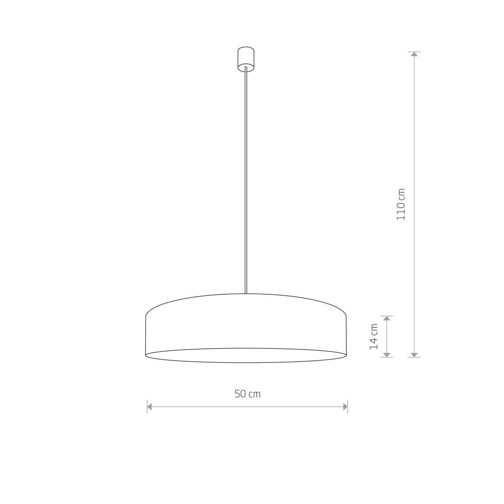 Lampe à suspension grise Turda Ø 50 cm Lyora 5903139894692