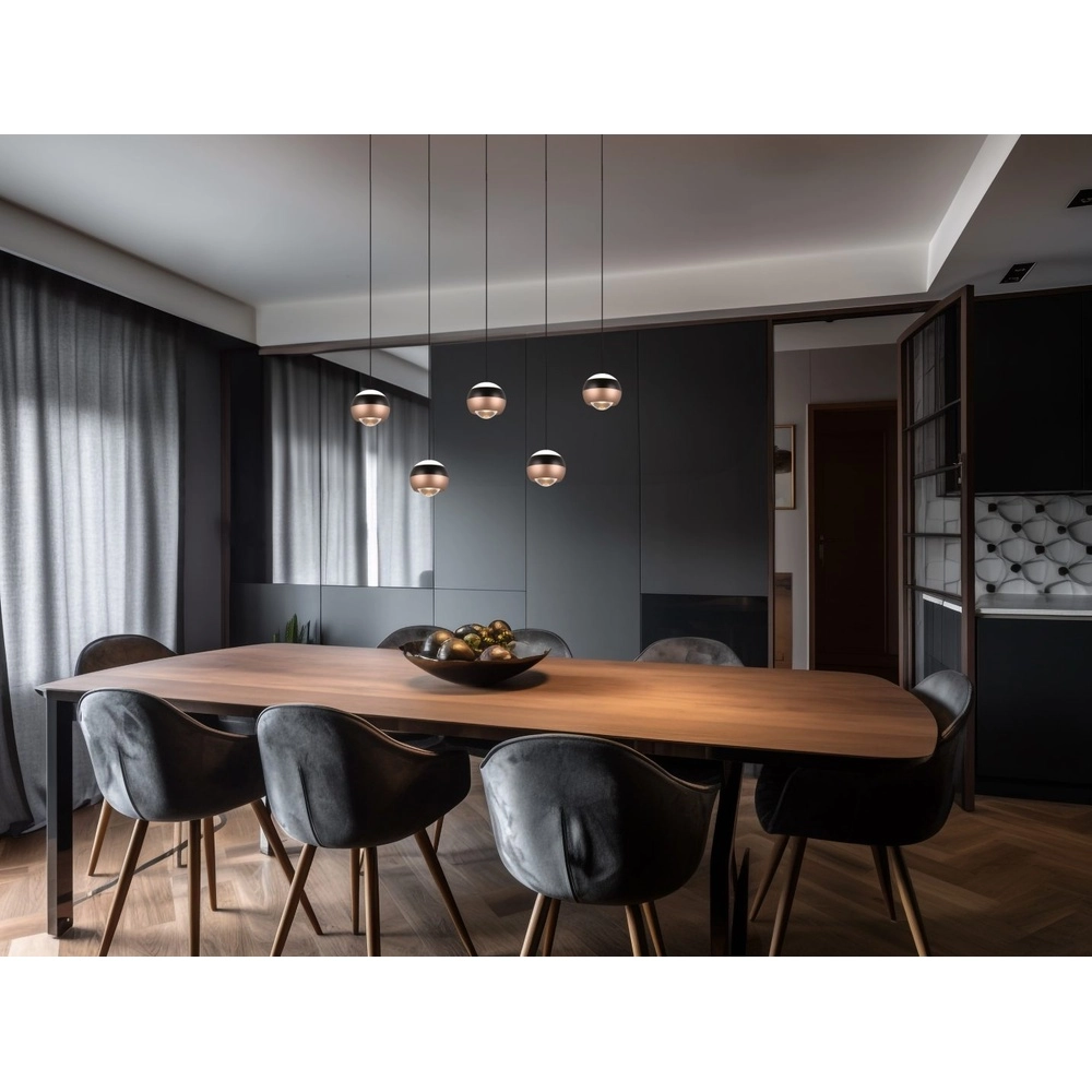 Lampe pendante de conception Orbit Quinte droite à 5 lumières Trio 4017807578843