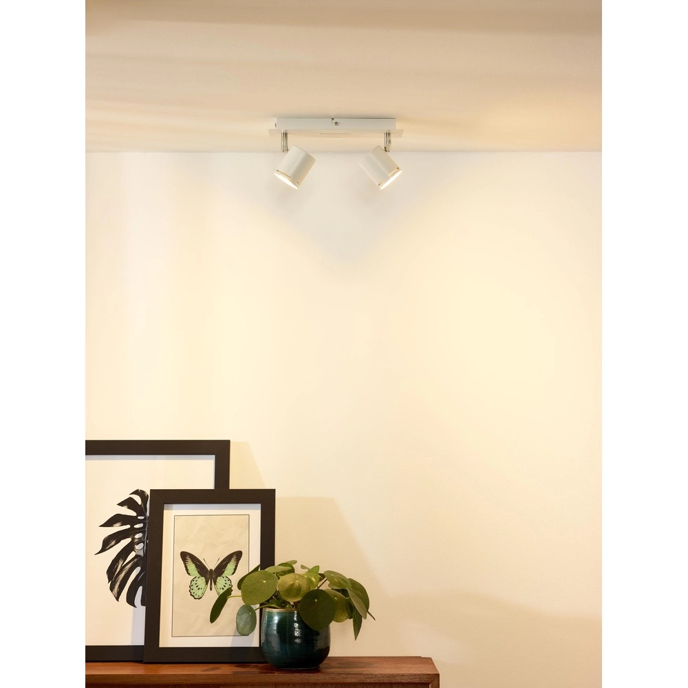 Projecteur de plafond Rilou Blanc dimmable à 2 lumières Lucide 5411212261977
