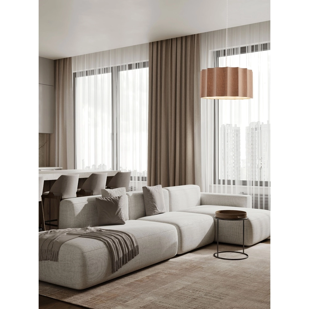 Lampe pendante de conception Alve brun café Ø 45cm