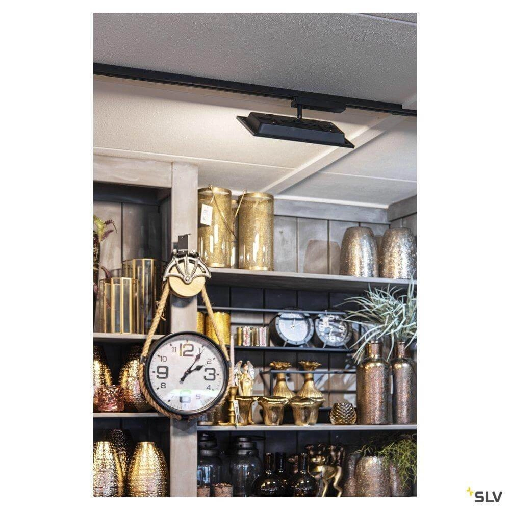 Panneau LED monophasé Panel Track carré noir SLV 4024163250832