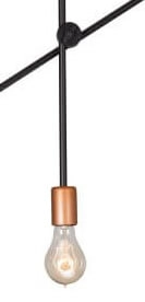 Lampe suspendue 3 lumières Sticks noir avec de l'or Lyora 5903139626897