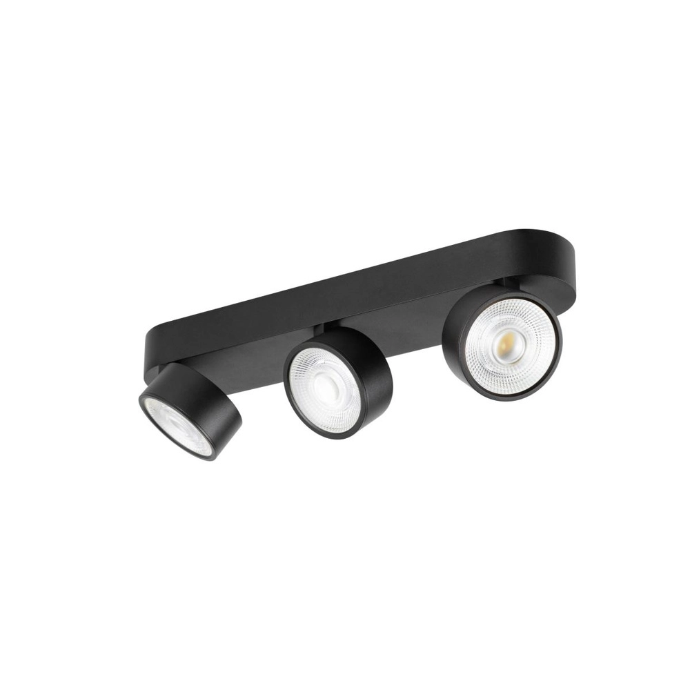 Spot monté en surface Kalu 2.0 triple noir 3000K SLV 4024163317511