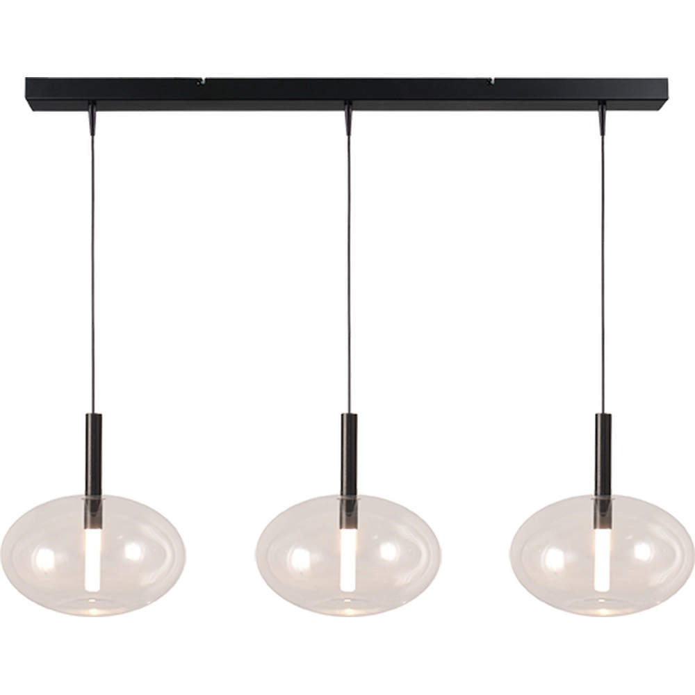 Lampe pendante 3L Ø 24cm Lido Onion avec du verre transparent