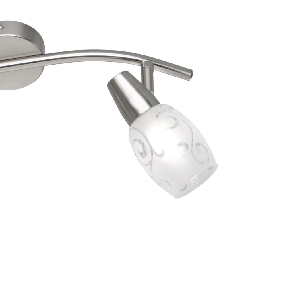 Lampe de plafond Colmar 2 lumières nickel mat Trio 4017807305371