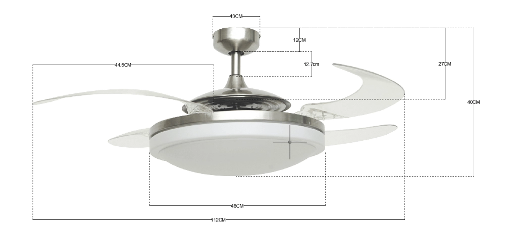 Ventilateur de plafond en acier inoxydable Fanway Evo 2 Ø 122 cm Beacon 9333509085836
