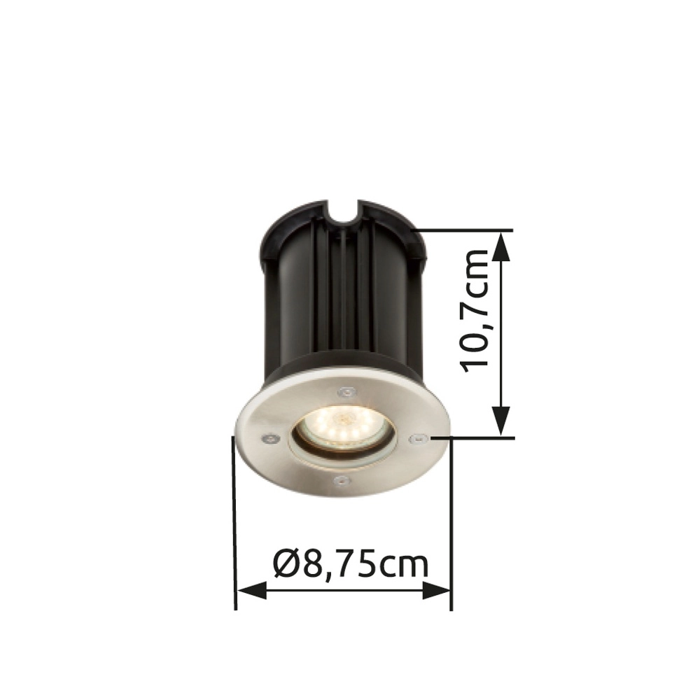Emplacement au sol Style II Acier inoxydable rond Globo 9007371339532