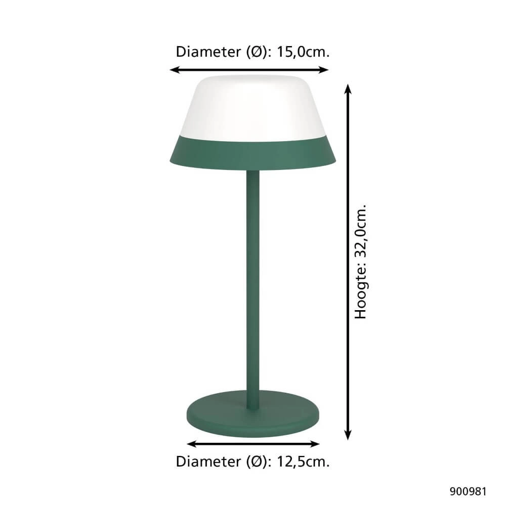 Lampe de table Meggiano conception vert Eglo 9008606297719