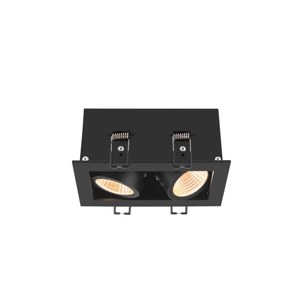Spot LED encastrable carré Kadux Double 2x LED - noir - 3000K Spot LED encastrable carré Kadux Double 2x LED - noir - 3000K