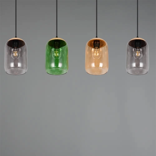 Lampe de table à manger en verre Cork 4 lumières Trio 4017807622997