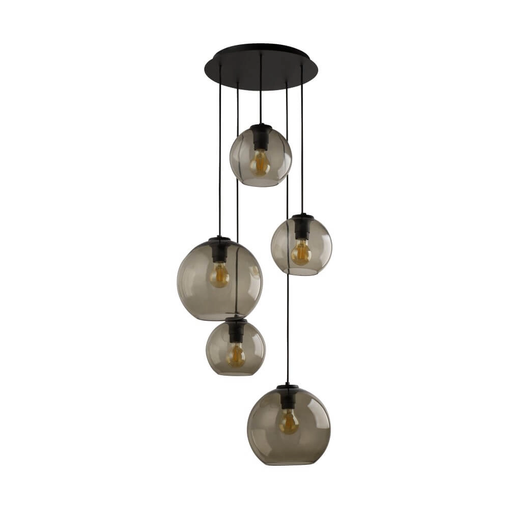 Lampe suspendue loft en verre Vetro 5 lumières Lyora 5903139764292