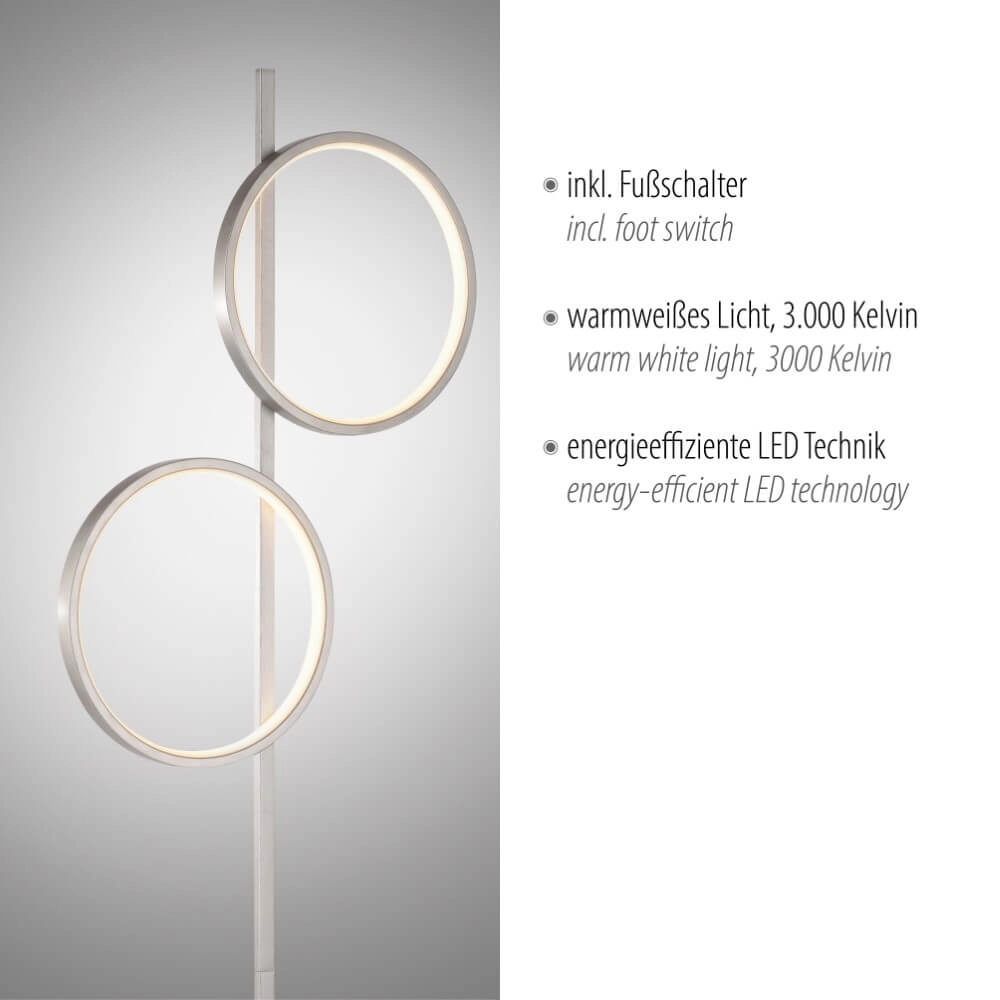 Lampadaire Mini Ritus argent Just Light 4043689002091