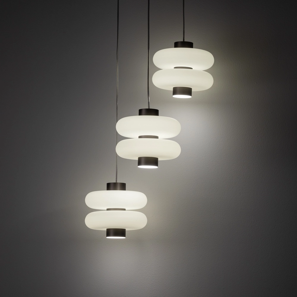 Lampe pendante de conception Lunari Led 3-gris clair Lyora 5903139119825
