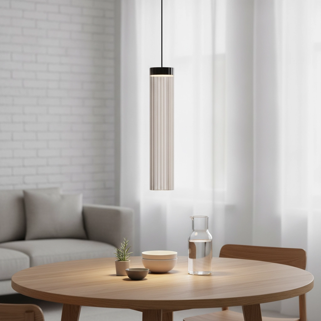 Lampe pendante de conception Brielle anthracite avec verre moka