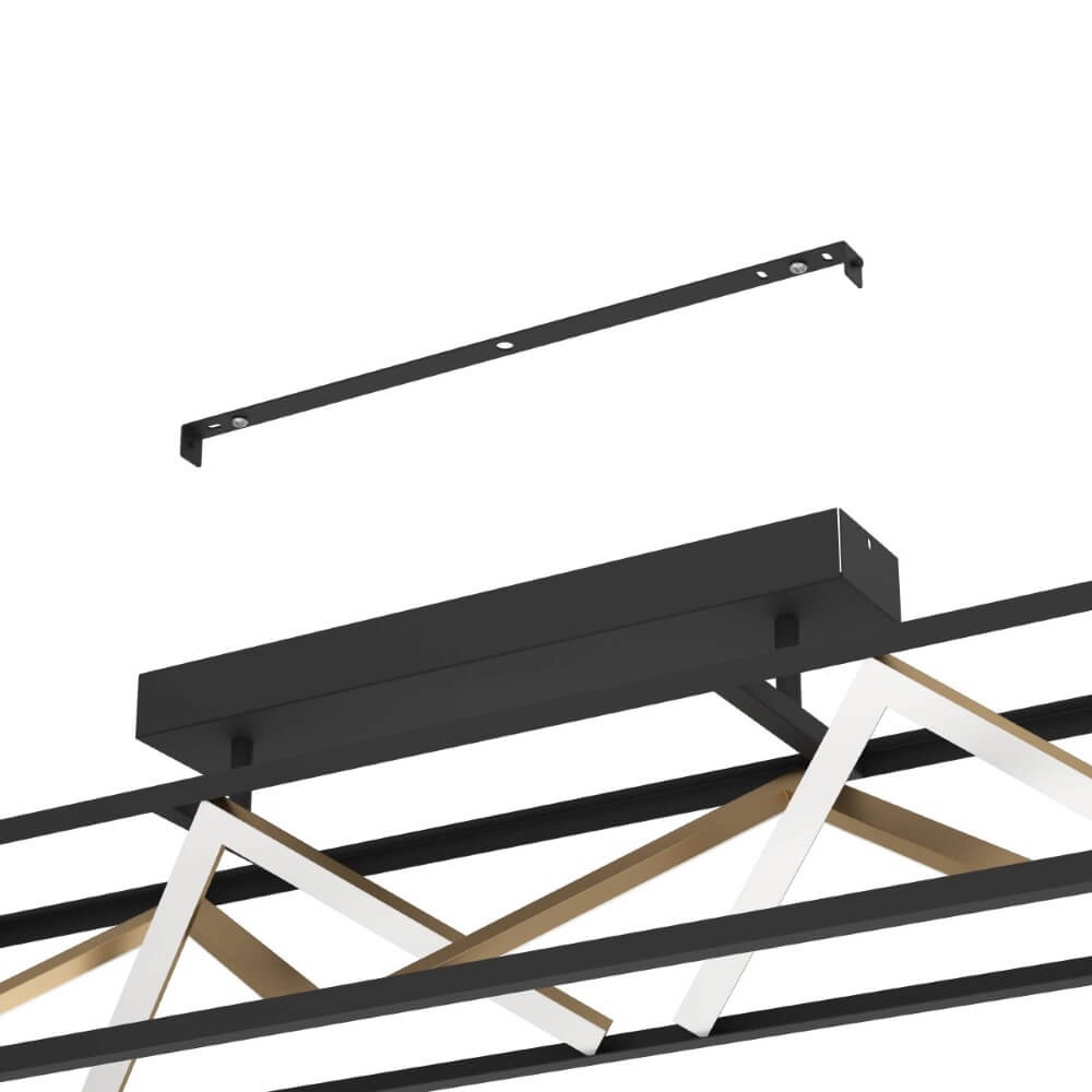 Plafonnier design Penela noir avec de l'or Stars of Light 9008606313747