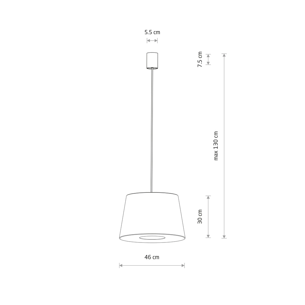 Lampe suspendue Tutoia brun sable Ø 46cm Lyora 5903139116824