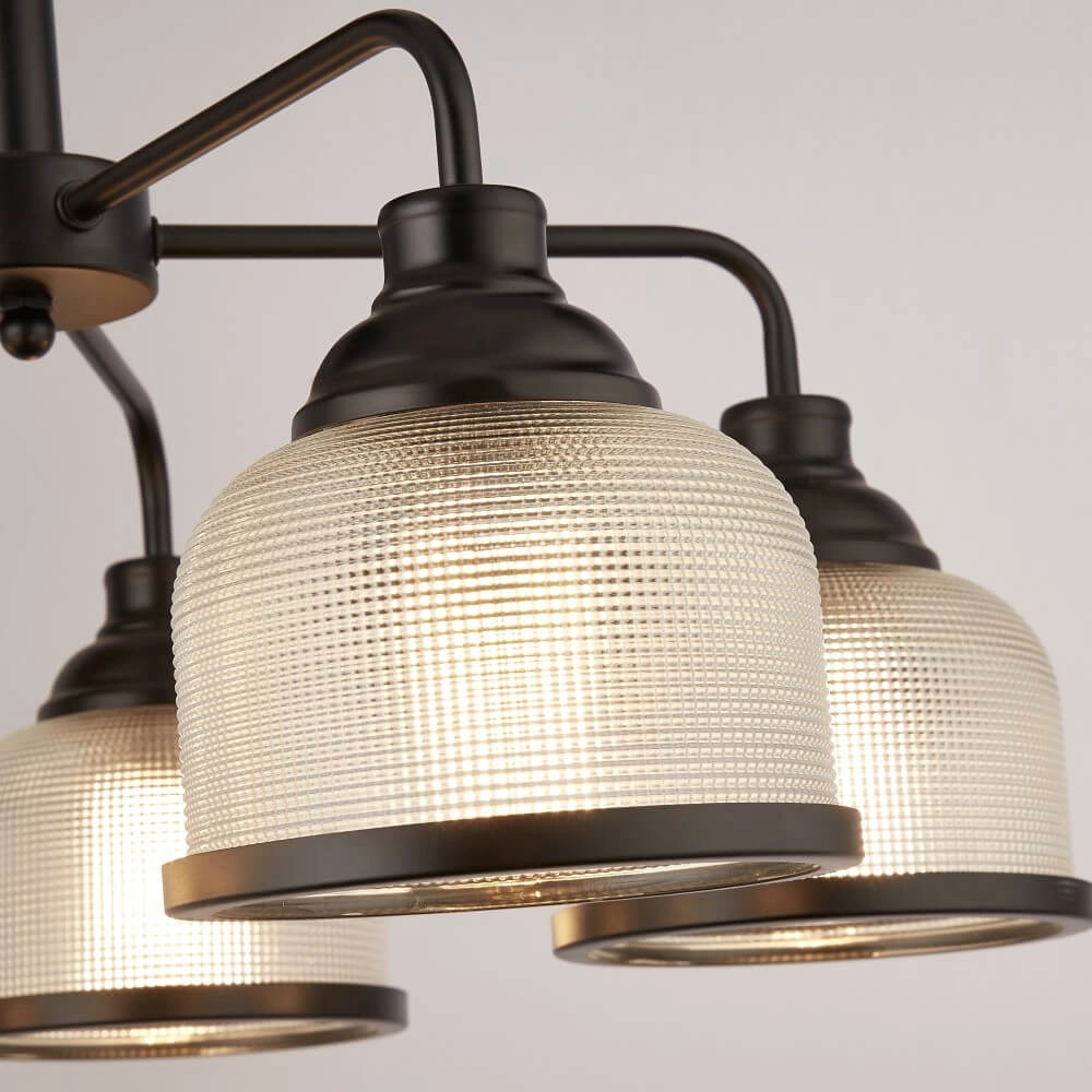 Lampe suspendue 5 lumières Highworth noir Searchlight 5053423206295