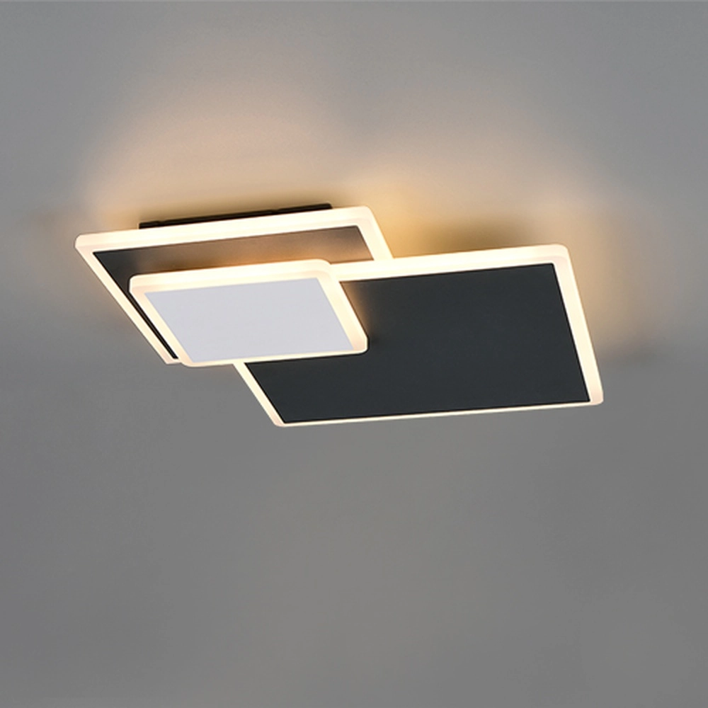 Lampe de plafond carrée Serea Noir Trio 4017807703795