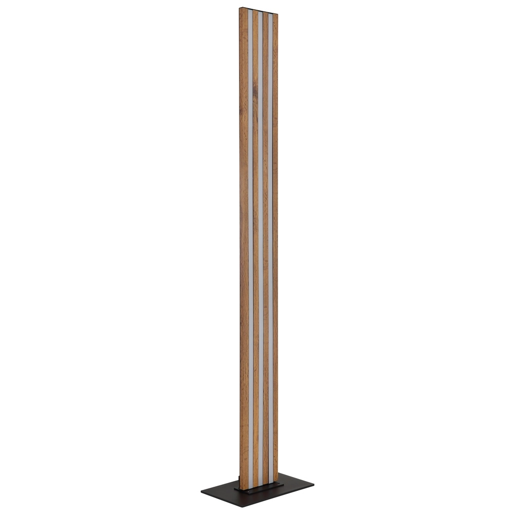 Lampe de pied Hayden noir avec bois Globo 9007371580583