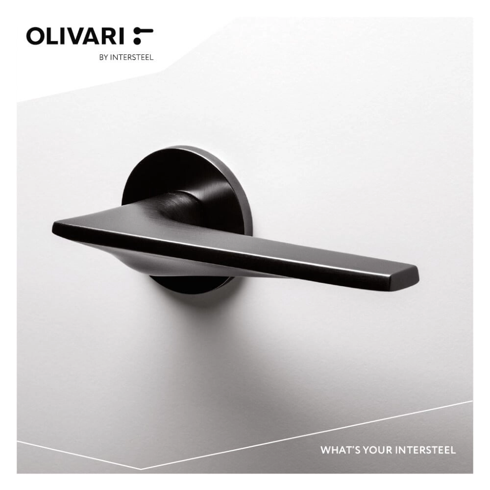 Poignée de porte design Twist anthracite Olivari 8714186478318