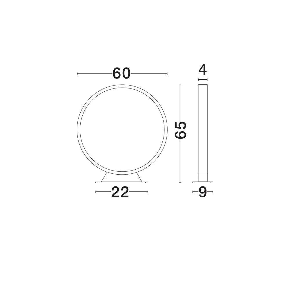 Anneau lumineux unique Metro Ø 60cm Lyora 5212017472502