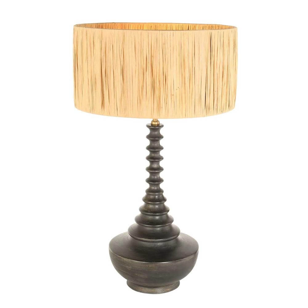 Lampe de table unique Bois avec capuche couleur paille Steinhauer 8712746172560