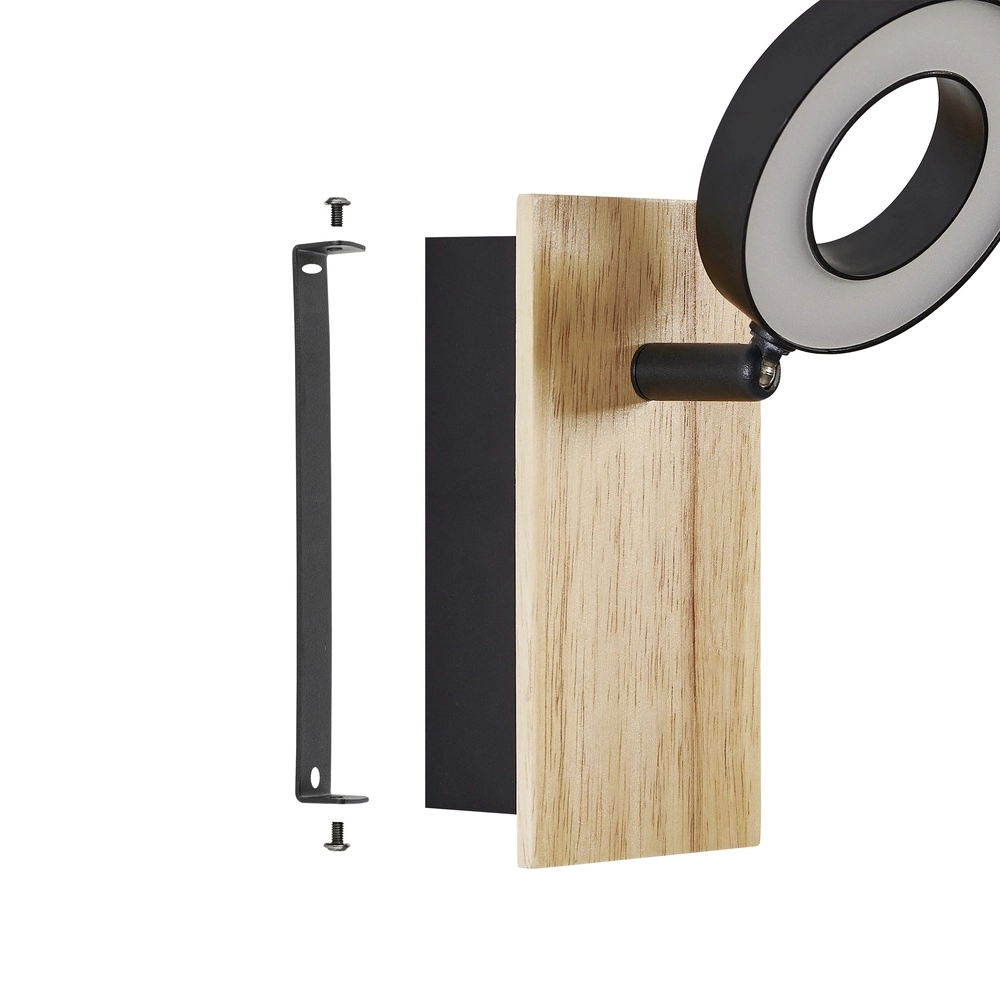 Lampe murale LED Rielves avec du bois Eglo 9008606313709