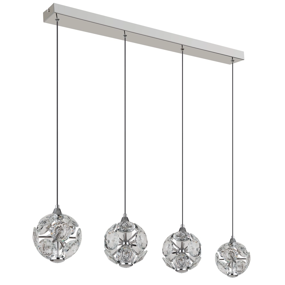 Lampe suspendue à 4 lumières Virina Chrome Globo 9007371481255