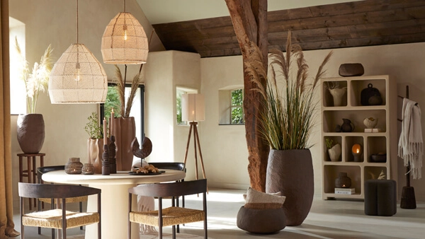 Suspension Japandi Makassar crème Ø 50cm Light & Living 8717807706456